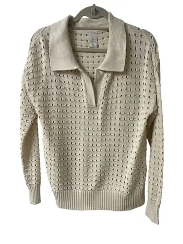 Joie  open weave sweater cream color ss Medium - Image 1
