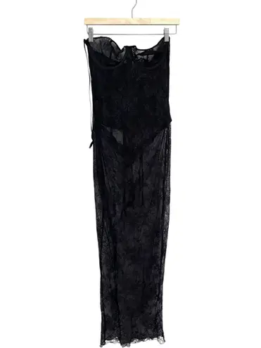 SKIMS ULTRA FINE LACE STRAPLESS CORSET LONG DRESS Size L SOLD OUT NWT