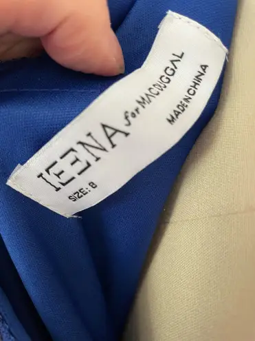 Mac Duggal Sequined Asymmetrical Hem Gown A11275- Cobalt- Size 8- NWT