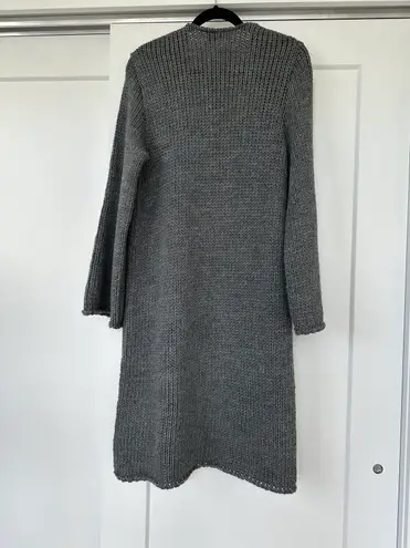 Heartless Jeans chunky knit open front bell sleeveed dark gray cardigan size Sm