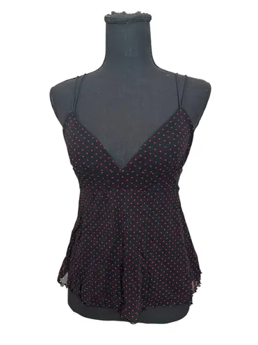 Cosabella Made in Italy S black red polka dot cami