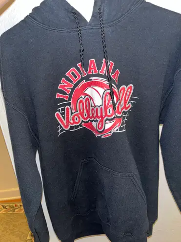 Vintage Indiana University Hoodie Black Size M