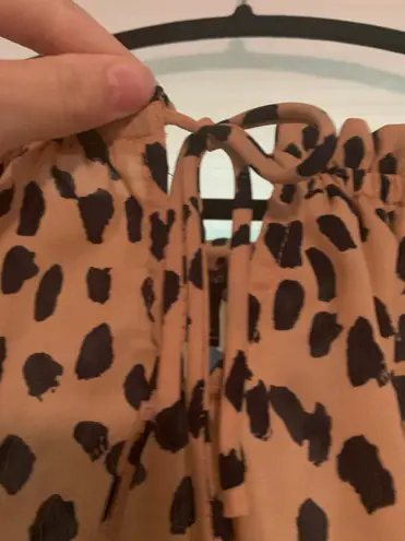 Forever 21 Animal Print Off The Shoulder Top