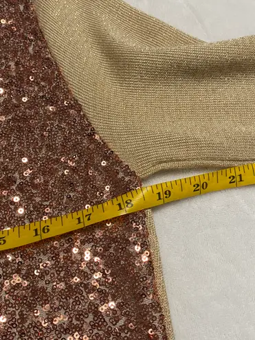 Crisabel Sequence Women Shirt Gold Size M