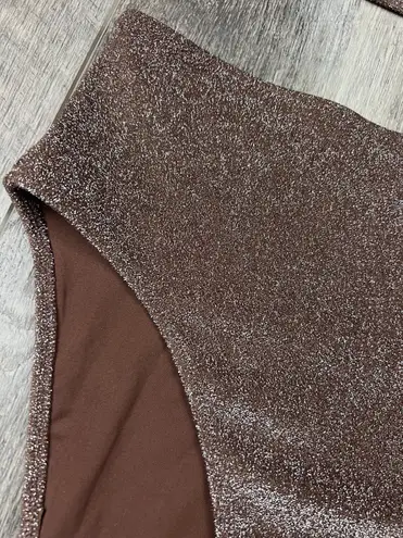 SKIMS Brown Metallic Bikini Set
