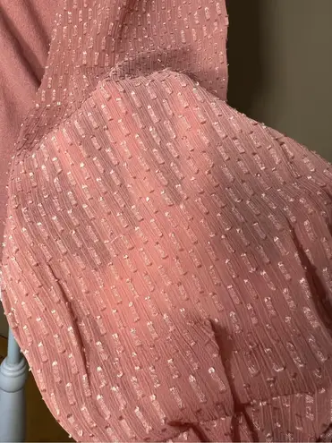 CeCe Chiffon Sleeve Sweater In Antique Rose Small