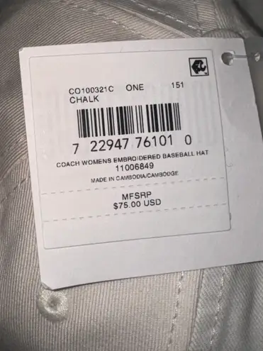 Coach WOMENS EMBROIDERED BASEBALL HAT