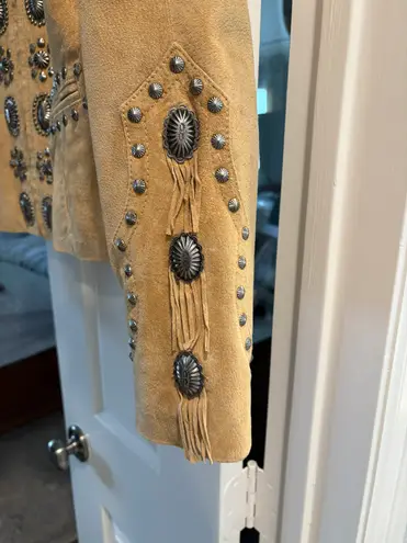 Cripple Creek Western Leather Jacket With Silver Conches