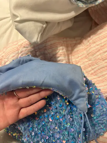 Midnight Doll Blue Mini Sequence Dress