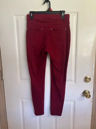 Hue Med Solid Cranberry high waist skinny fit Ultra Soft Legging