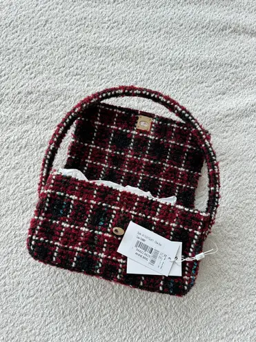 ANINE BING Nico Plaid Red Purse