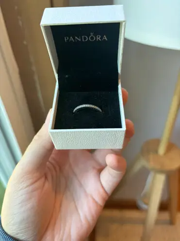 Pandora cubic zirconia Signature Sparkle Hearts Ring