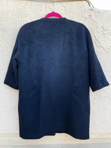 Alexander McQueen McQ wool cashmere collarless 3/4 sleeve car coat IT 38/ US 2-4