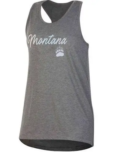 NCAA Montana Grizzlies Women's Gray Racerback Tank Top, Large