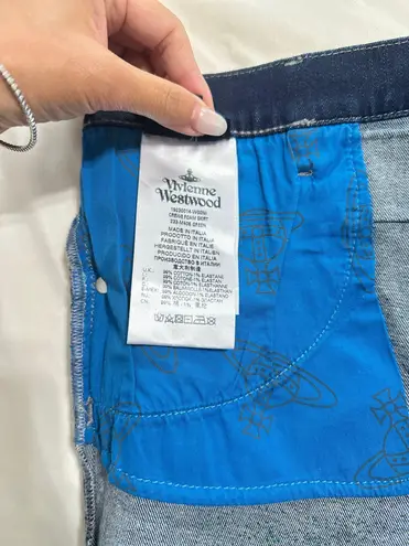 Vivienne Westwood Metallic Green Punky Mini Skirt/26