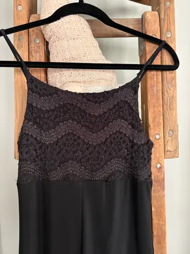 Planet Love size medium, black maxi dress with lace top