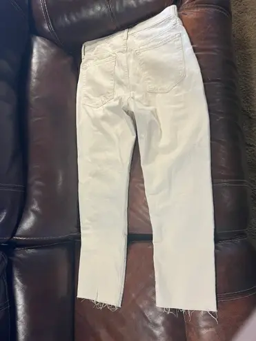 Banana Republic High-Rise Straight Rigid Ankle Jean White