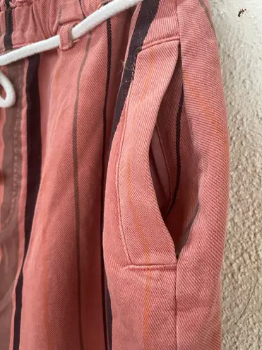 New Pilcro by Anthropologie Cropped wide Leg jean Shorts Size Xs Pink