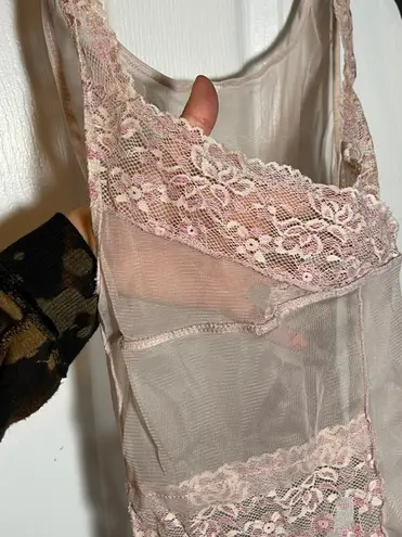 mesh y2k top Pink