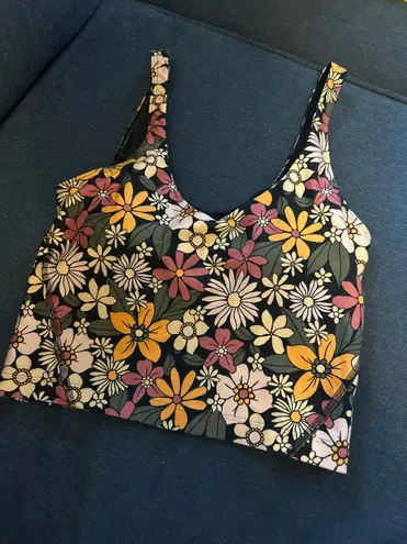 Gilly Hicks  Floral Active Wear Top with Built in Bra - Image 1