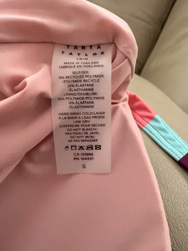 Tanya Taylor Daphne Striped One-Piece Swimsuit - Salmon Rose Strip