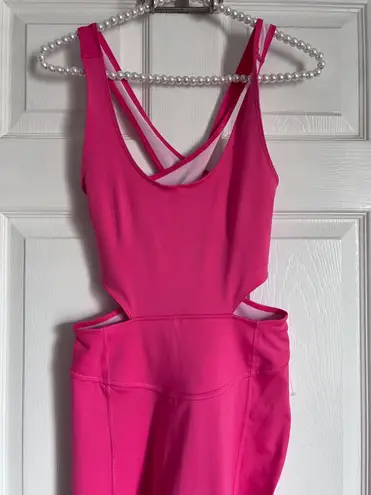 Free People FP Movement Back It Up Onesie NWOT Small Dragon fruit Pink