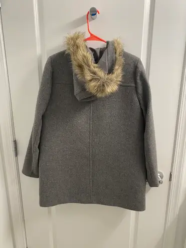 J.Crew  Mercantile Gray Vail Parka Fur Trim Hood Coat