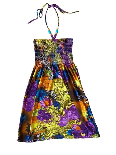 Just Love Women’s Purple and Gold Flowy Dress Size M