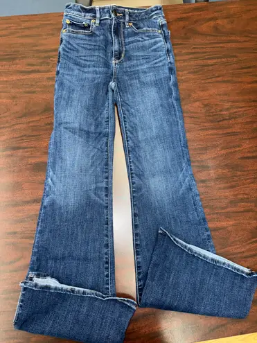 American Eagle Super Hi-Rise Flare Denim Jeans Size 00