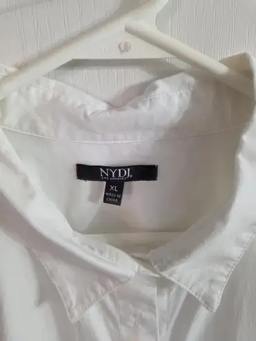 NYDJ Women’s White Button Up Long Sleeve Sz XL 5085