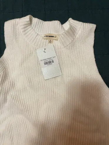 ee:some Ribbed Off White Sweater Cami