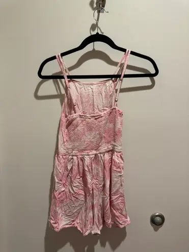 Hollister pink tie dye romper