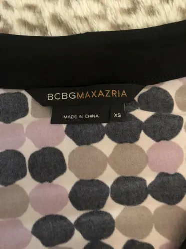 BCBGMAXAZRIA Multicolor Faux Wrap Top Shirt XS