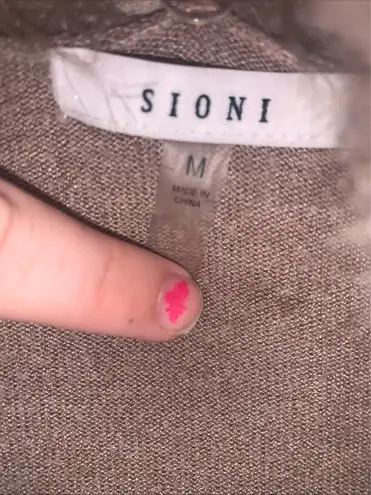 Sioni Faux Fur Cardigan Brown Size M