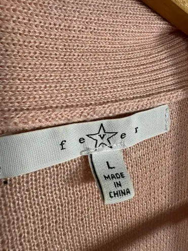 SALE! Pink Fever Mixed Media Long Sweater Size L EUC Size L