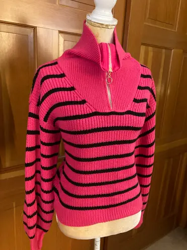 Lavishly Paris New! Women’s Striped Pattern Colorblock Drop Shoulder Sweater