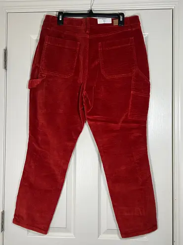 Judy Blue Women’s Burnt Orange Corduroy Slim Fit Carpenter Pants Size 31 NWT