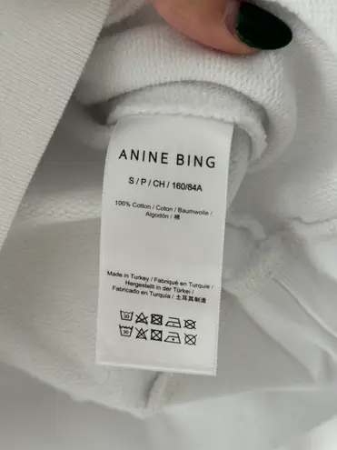 ANINE BING Kate Moss White Sweatshirt