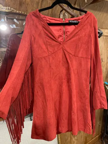 By Together Red Fringe Dress