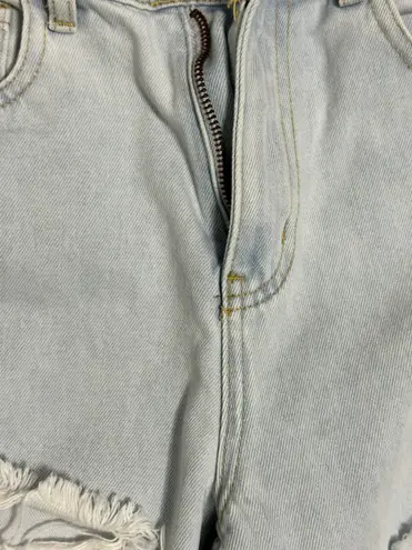 Vibrant Miu Distressed Blue Denim Jeans