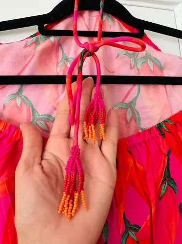 Farm Rio Halter Neck Wide-Leg Jumpsuit, Size LP