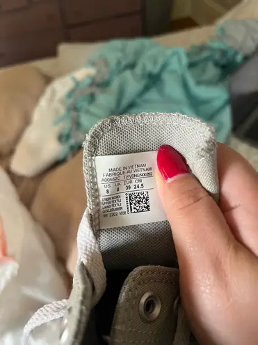 Converse  Grey High-Top Platform Sneakers - Image 4