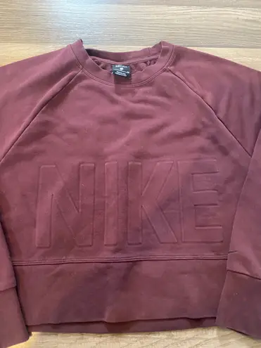 Nike Burgundy Cropped  Crewneck