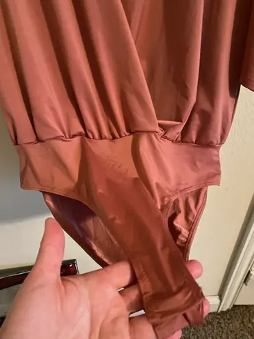 LeRouge Pink Puff Sleeve Leotard