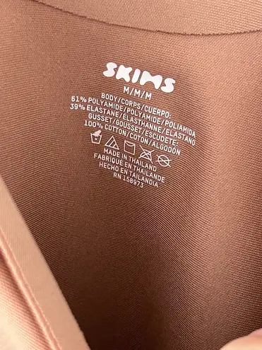 SKIMS Body Unlined Plunge Thong Bodysuit Sienna Medium NWT