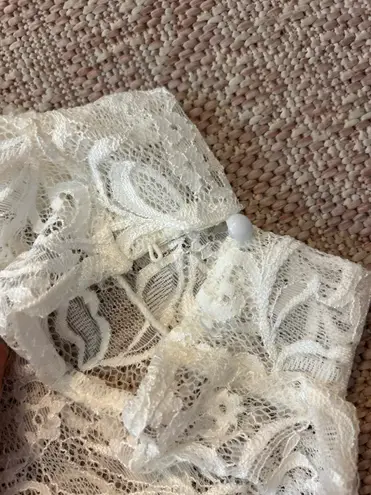 vintage white lace top Size XS