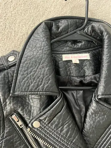 Black Leather Jacket Size M