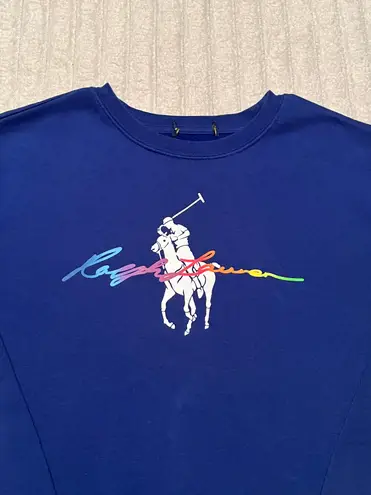 Polo navy ralph lauren boys crewneck sweatshirt w rainbow logo