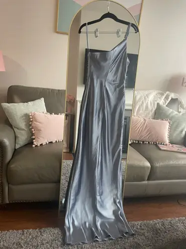 Revelry Jade Satin Dress Blue Size 4