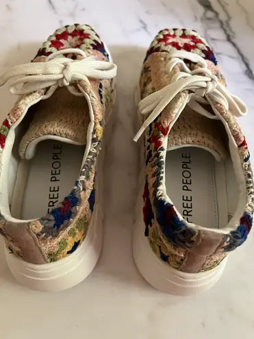 Free People Catch Me If You Can Crochet Tennis Sneakers Shoes